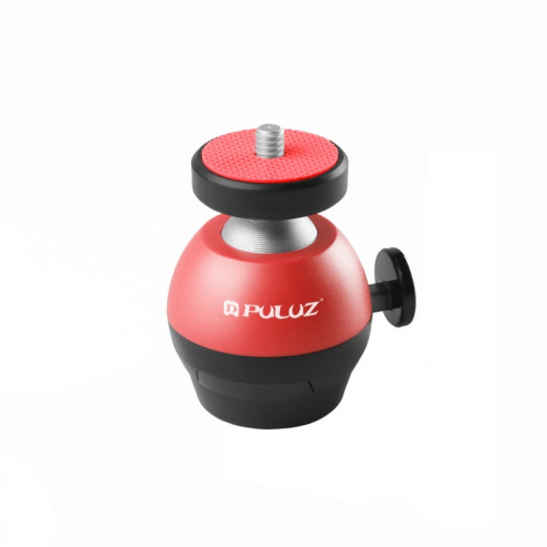 Adaptateur de trépied ABS à tête sphérique en alliage d'aluminium CNC à vis 1/4 pouce PULUZ (rouge) SP056R94-06