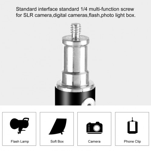 PULUZ 2.8 m hauteur pliable 3 sections support de lumière de montage sur trépied pour photographie vidéo lumière / toile de fond lumière SP30581386-06