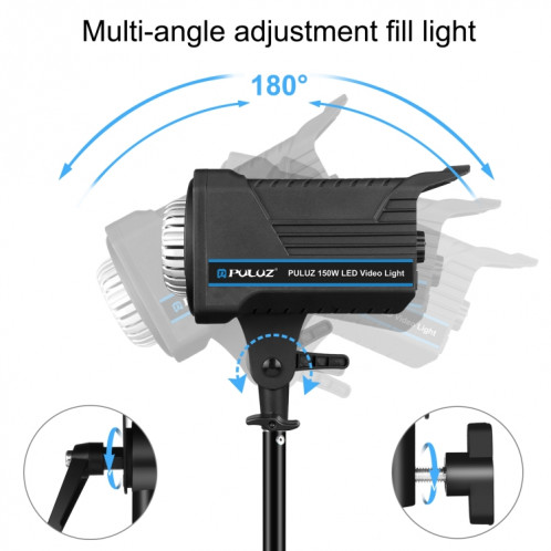 PULUZ 220V 150W Studio Video Light 3200K-5600K Double température de couleur Système de dissipation thermique intégré avec télécommande () SP61EU1595-010