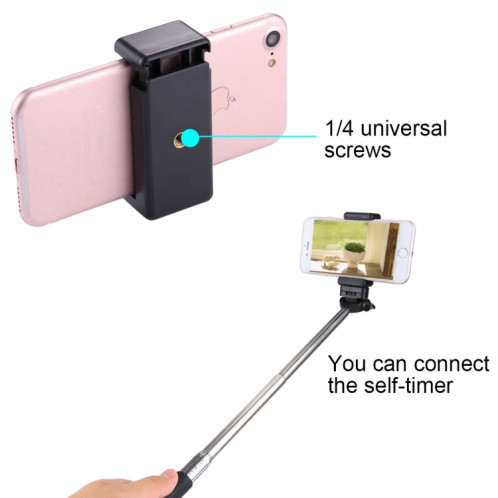 PULUZ Selfie Sticks Trépied Fixation pour téléphone avec trou de vis 1/4 pouces pour iPhone, Samsung, HTC, Sony, LG et autres Smartphones SPU3072-040