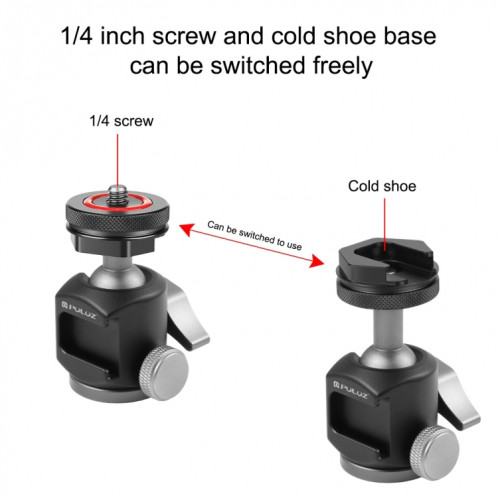 Adaptateur de tête de boule de trépied en alliage d'aluminium double Chaussures d'aluminium (noir) SP095B991-07