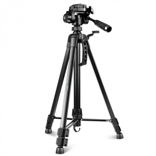 Puluz en aluminium selfie live trépied avec une pince à tête et un téléphone en trois dimensions (noir) SP096B728-010