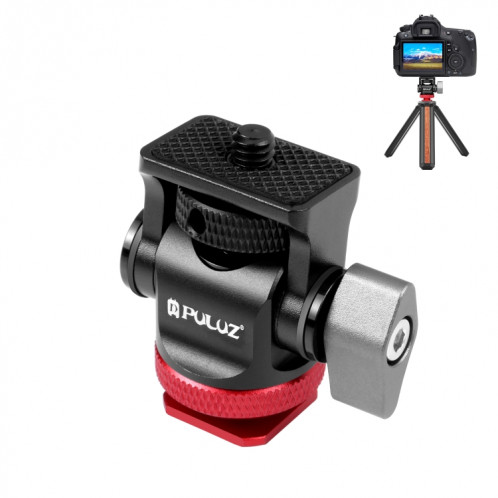 PULUZ Mini 180 Degrés Swing Trépied Rotule Adaptateur de Montage de Chaussure Froide (Rouge) SP102R334-07
