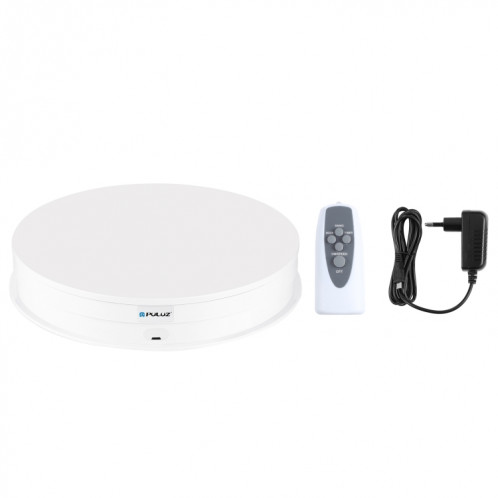 Puluz 30cm de réglage de la vitesse de réglage de la vitesse de plateau tournable en rotation, chargez 10-15 kg, bougie de l'UE (blanc) SP131W446-09