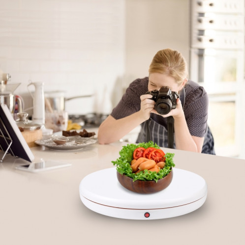 PULUZ 45cm Télécommande Ajustant La Vitesse Rotation Platine Présentoir, Blanc, Charge 100kg SP46EU1041-09