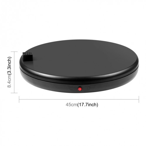 PULUZ 45cm Télécommande Ajustant La Vitesse Tournante Présentoir Avec Prise De Courant, Noir, Charge 100kg SP47EU406-09