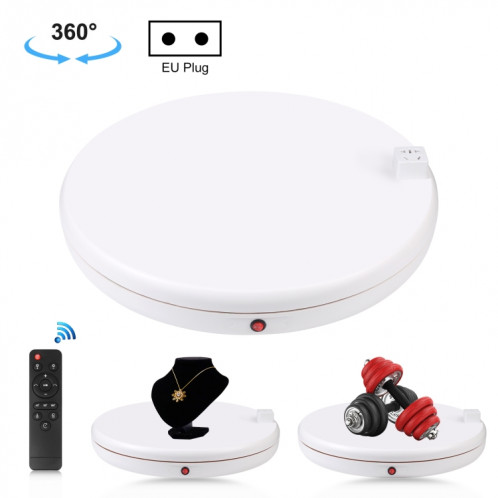 PULUZ 45cm Télécommande Ajustant La Vitesse Tournante Présentoir Avec Prise De Courant, Blanc, Charge 100kg SP48EU1308-09