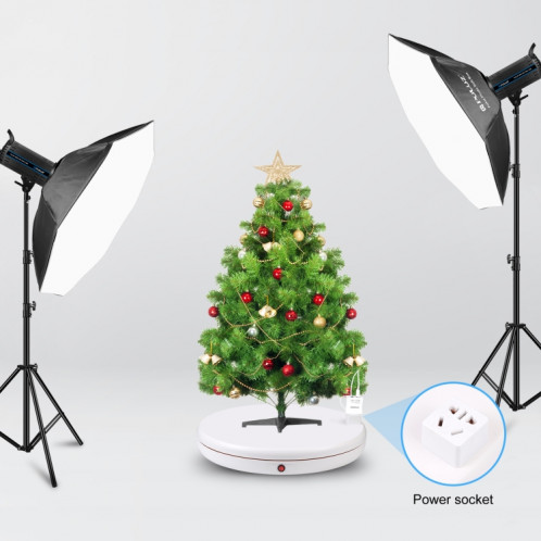 PULUZ 45cm Télécommande Ajustant La Vitesse Tournante Présentoir Avec Prise De Courant, Blanc, Charge 100kg SP48EU1308-09