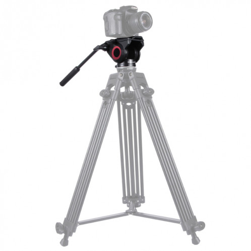 PULUZ Tête de trainée à action trépied pour caméra vidéo extra-robuste avec plaque coulissante pour appareils photo reflex numériques et reflex, grande taille (noir) SP501B1634-013
