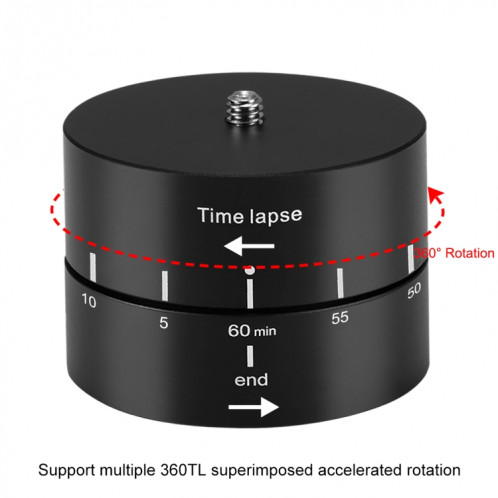 Rotation panoramique PULUZ à 360 degrés Adaptateur principal pour trépied avec stabilisateur en accéléré SP3515781-08