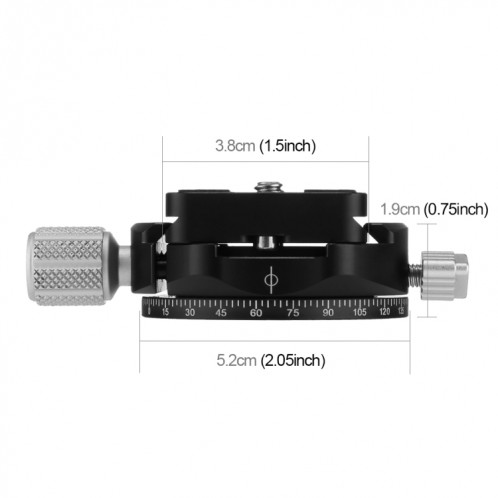 Plateau à démontage rapide en alliage d'aluminium PULUZ pour tête panoramique (Gris) SP521H1393-012