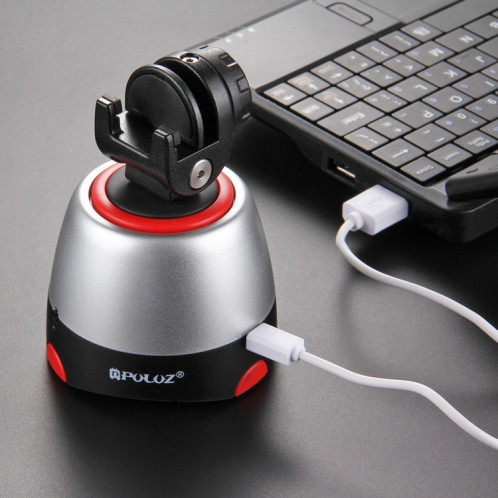 Tête panoramique PULUZ Electronic à rotation à 360 degrés avec télécommande pour téléphones intelligents, GoPro, appareils photo DSLR (rouge) SP360R1237-025