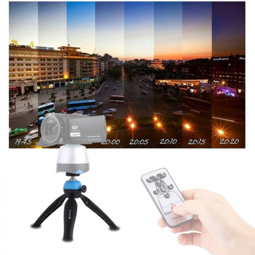 Support de trépied de poche PULUZ Mini avec rotule à 360 degrés pour téléphones intelligents, GoPro, appareils photo DSLR (bleu) SP361L1499-011