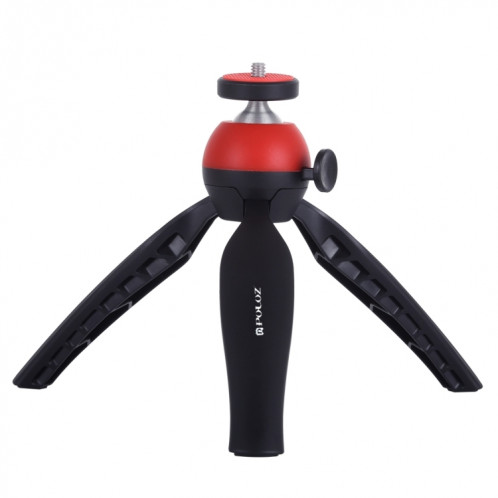 Support de trépied de poche Mini PULUZ avec rotule à 360 degrés pour téléphones intelligents, GoPro, appareils photo DSLR (rouge) SP361R155-011