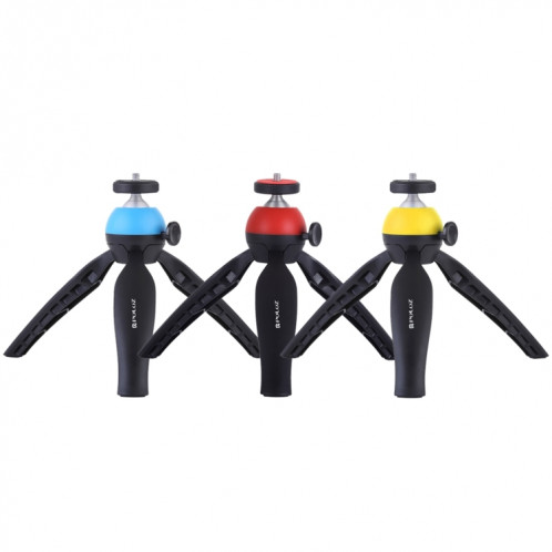 Support de trépied de poche Mini PULUZ avec rotule à 360 degrés pour téléphones intelligents, GoPro, appareils photo DSLR (rouge) SP361R155-011