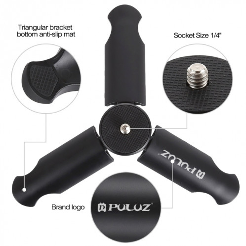 Trépied en plastique pliable portable PULUZ pour GoPro HERO7 / 6/5/5 Session / 4 Session / 4/3 + / 3/2/1, Xiaoyi et autres caméras d'action, Téléphones cellulaires SPU3721208-08