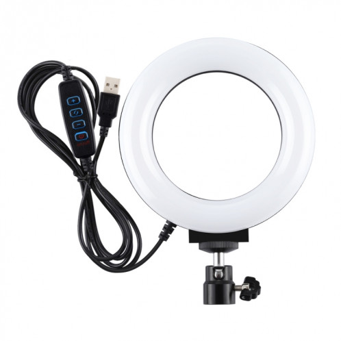 Puluz 4.7 pouces 12cm USB 3 modes Dimmable Bague LED Selfie Beauté Vlogging Photographie Vidéo lumières avec tête de boule de trépied (noir) SPU377957-014