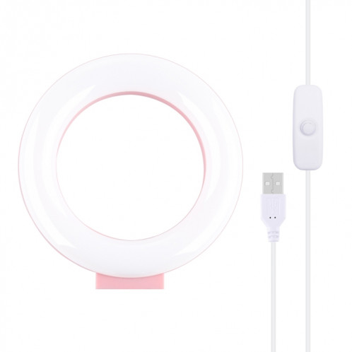 PULUZ 4,7 pouces 12 cm USB lumière blanche anneau LED Vlogging photographie vidéo lumières (rose) SP421F512-011