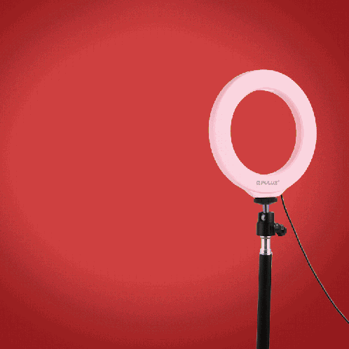 PULUZ 4.7 pouces 12cm USB 10 Modes 8 Couleurs RGBW Dimmable Anneau LED Vlogging Photographie Vidéo Lumières avec Trépied Rotule (Rose) SP431F531-015