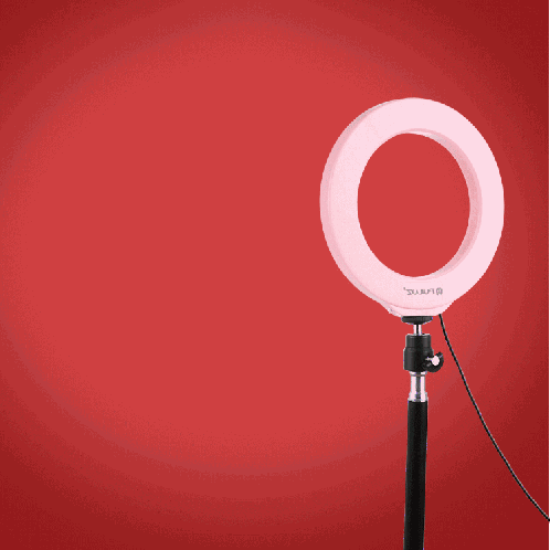 PULUZ 6.2 pouces 16cm USB 10 Modes 8 Couleurs RGBW Dimmable LED Anneau Vlogging Photographie Vidéo Lumières avec Trépied Rotule (Rose) SP432F1666-015