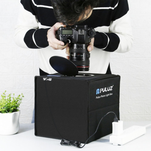 PULUZ 25cm pliant portable haut 97 CRI Light Ring photo éclairage studio de prise de vue Boîte Tente avec 12 couleurs, Taille Backdrops: 25cm x 25cm x 25cm (Noir) SP025B254-018