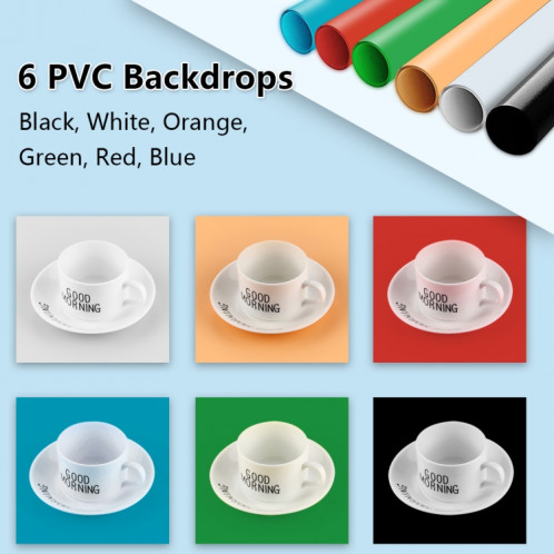 Puluz 30cm pliante haute 97 cri sonnerie photo lumière Studio Studio Shooting Tente Boîte boîte avec 6 couleurs Blanc, Orange, Rouge, Vert, Bleu), Taille du feu: 30cm x 30cm x 30cm (noir) SP032B1556-016