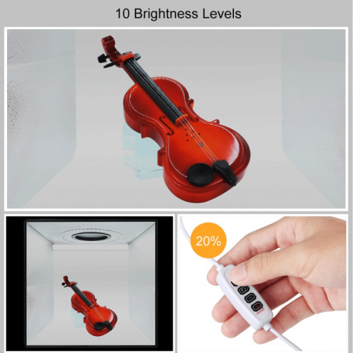 PULUZ 30cm pliant haut 97 CRI Light Ring Eclairage studio Prise de vue Tente Box Kit avec 6 couleurs (Backdrops noir, blanc, orange, rouge, vert, bleu), Taille: 30cm x Déplier 30cm x 30cm (Vert) SP032G469-016