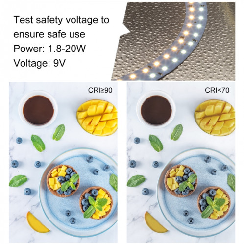 PULUZ 40 cm Pliable Portable Anneau Lumineux Charge Rapide USB Photo Éclairage Studio Tente de Prise de Vue Boîte avec 6 x Toiles de Fond Couleur Double Face, Taille: 40 cm x 40 cm x 40 cm SP44BD495-013
