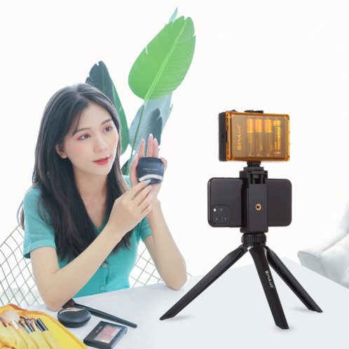 PULUZ Pocket Mini support de trépied en plastique avec pince pour téléphone intelligent (noir) SP506B1836-09
