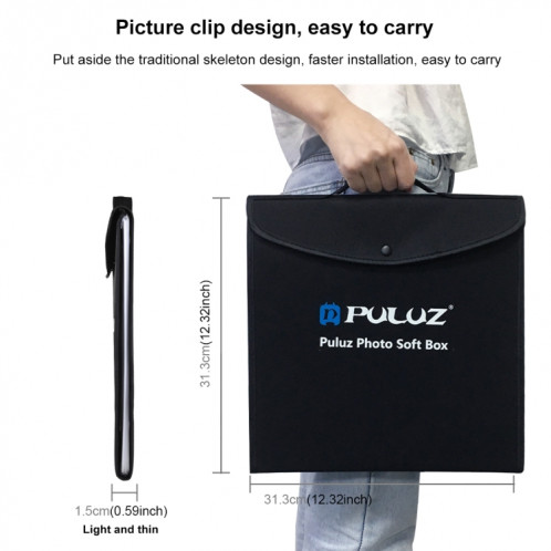PULUZ 30cm pliant Portable Light Light Photo Photo Studio Studio Tinging Box Box Box avec 6 couleurs Terreaux (noir, blanc, jaune, rouge, vert, bleu), dépliage: 31 cm x 31 cm x 32 cm SP51301010-08