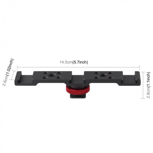 Support de support de chaussure à trois têtes de puluz (noir) SP523B999-06