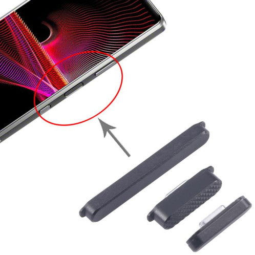 Bouton d'alimentation et de contrôle du volume d'origine pour Sony Xperia 1 III (noir) SH069B944-04