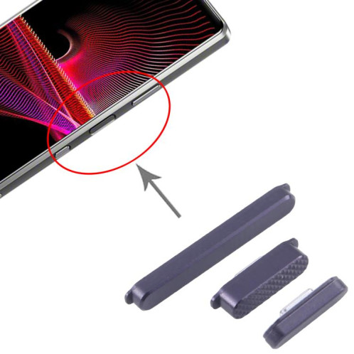 Bouton d'alimentation et de contrôle du volume d'origine pour Sony Xperia 1 III (violet) SH069P4-04