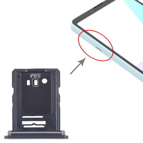 Pour Sony Xperia 10 VI, tiroir pour carte SIM et Micro SD (noir) SH083B238-04