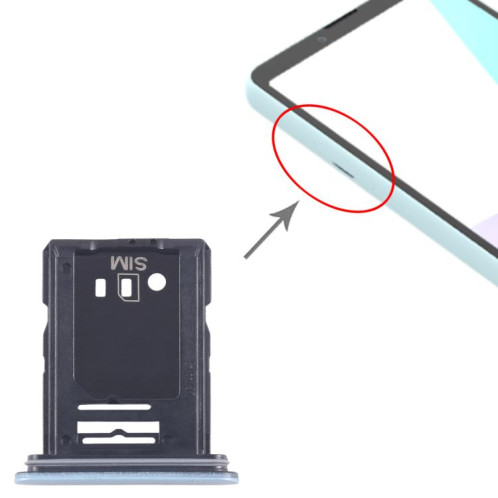 Pour Sony Xperia 10 VI, tiroir pour carte SIM et Micro SD (bleu) SH083L632-04