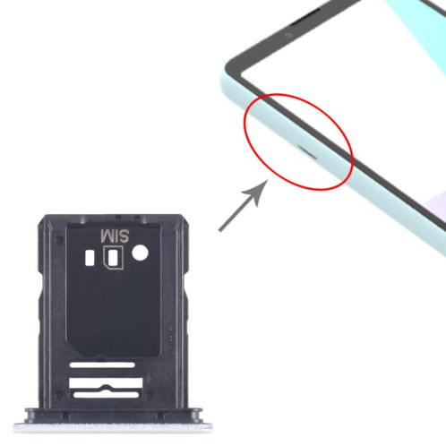 Pour Sony Xperia 10 VI, tiroir pour carte SIM et Micro SD (blanc) SH083W169-04