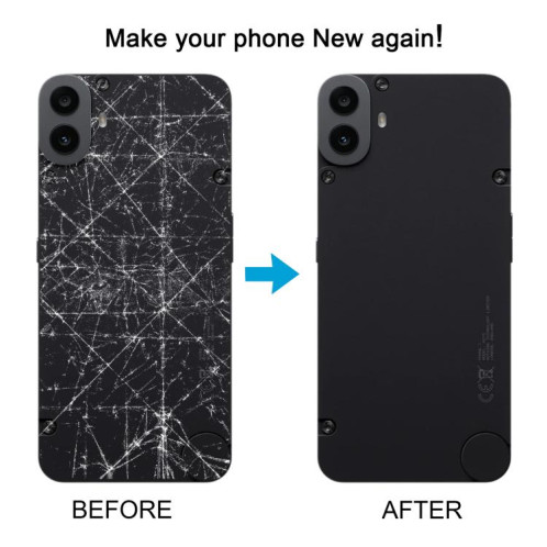 Coque arrière d'origine For Nothing CMF Phone 1 avec cache d'objectif d'appareil photo (noir) SH29BL19-07