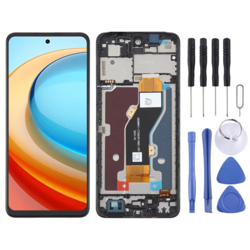 Écran LCD complet avec châssis pour ZTE Blade A75 5G / V60 (noir) SH133B1287-07