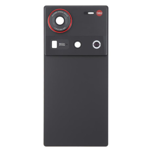 Coque arrière en verre avec couvercle d'objectif d'appareil photo pour ZTE Nubia Z70 Ultra NX733J NX736J (noir) SH37BL189-07