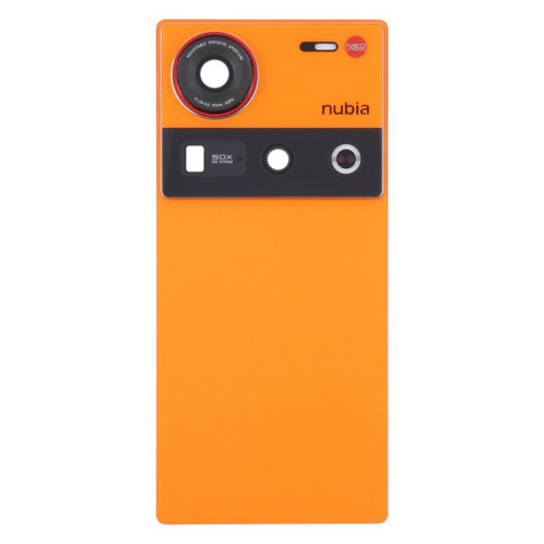Coque arrière en verre pour ZTE Nubia Z70 Ultra NX733J NX736J avec couvercle d'objectif d'appareil photo (orange) SH37EL983-07