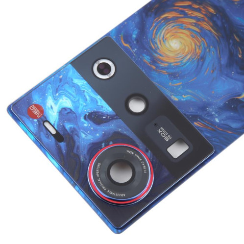 Cache arrière de batterie en verre avec couvercle d'objectif d'appareil photo pour ZTE Nubia Z70 Ultra NX733J NX736J (bleu) SH37LL1562-07