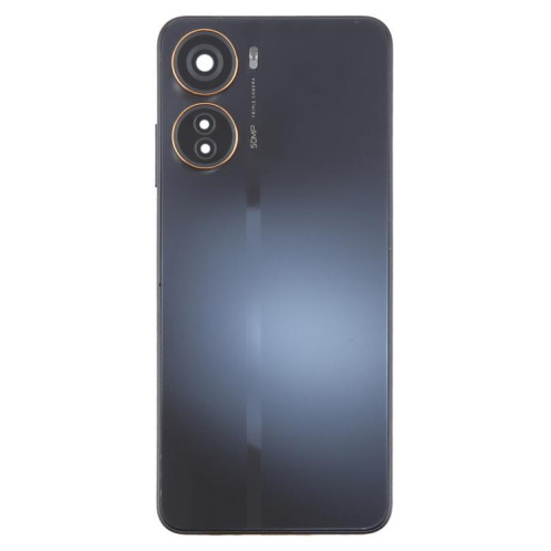 Cache arrière de batterie en plastique pour ZTE Axon 40 Lite avec cadre central et cache d'objectif (noir) SH41BL1457-07