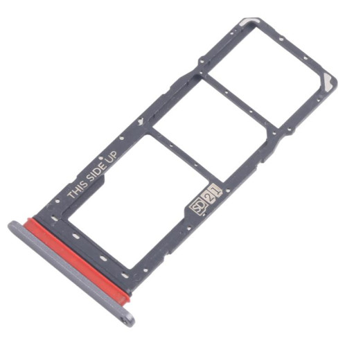 Pour Motorola Moto E30, plateau de carte SIM d'origine + plateau de carte SIM + plateau de carte Micro SD (gris) SH254H1221-04