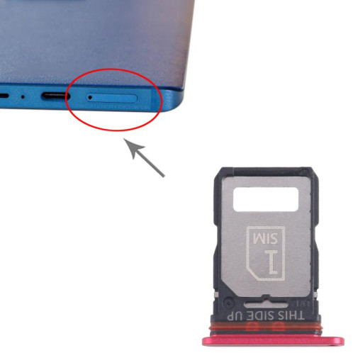 Pour Motorola Edge 30 Fusion XT2243-1, lot de 10 tiroirs pour carte SIM d'origine + tiroir pour carte SIM (rouge) SH257R1586-04