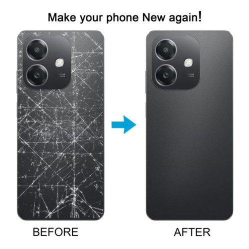 Coque arrière d'origine pour OPPO A3x A3i avec cache d'objectif (noir) SH40BL924-07
