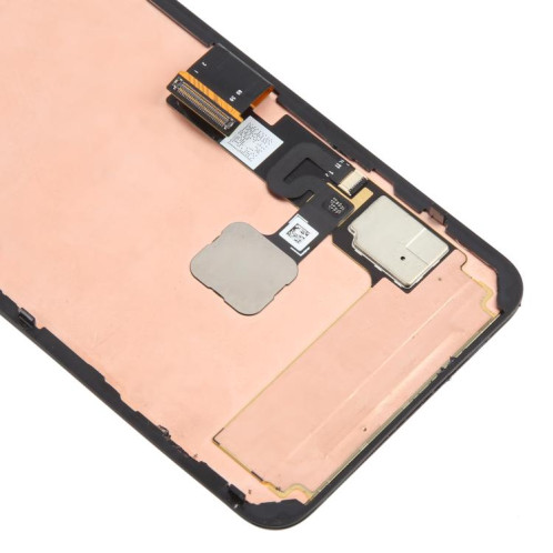 Écran LCD d'origine complet avec châssis pour Google Pixel 8 GKWS6, incluant un câble flexible pour lecteur d'empreintes digitales SH07171813-07