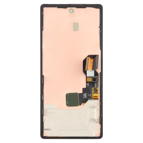 Écran LCD d'origine complet avec châssis pour Google Pixel 6A GX7AS GB62Z G1AZG, incluant un câble flexible pour lecteur d'empreintes digitales SH0721684-07