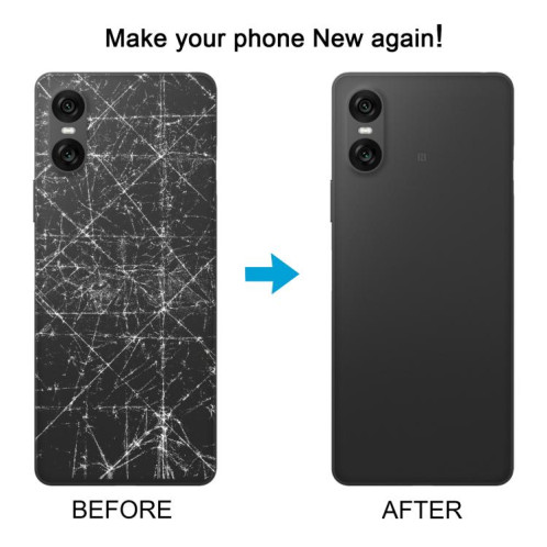 Coque arrière de batterie d'origine pour Sony Xperia 10 VI avec cache-objectif de caméra (noir) SH27BL752-07