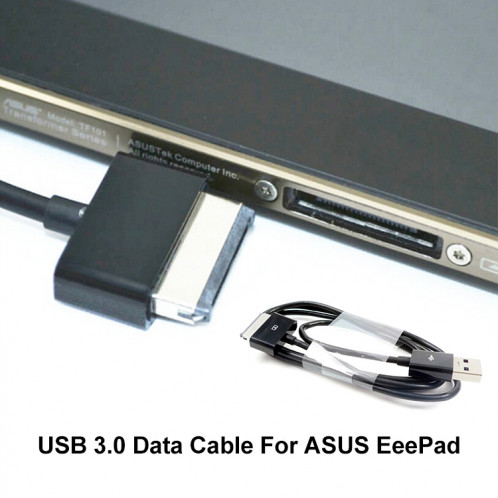 Câble de données USB 3.0 pour Asus Eeepad TF101 / TF201 / TF300 / TF700, longueur: 1m (noir) SH1042704-07
