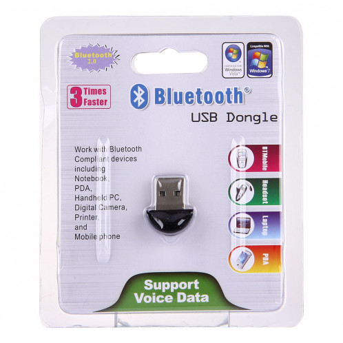 Dongle USB Bluetooth sans fil (adaptateur) avec puce CSR, Plug & Play (noir) SH-10352-07